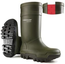 Image of Dunlop - PUROFORT THERMO+SAFETY Wellington Boot ORANGE GREEN
