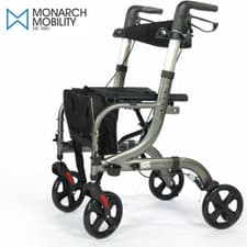 Image of Indie Go Folding Rollator – Lightweight 4-Wheel Walker with Seat & Backrest