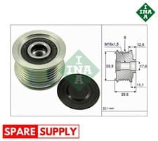 Image of ALTERNATOR FREEWHEEL CLUTCH FOR SKODA AUDI SEAT INA 535 0041 10