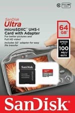 Image of SanDisk 64gb Micro SD Memory Card HD 4K for Digital Cameras Action Cameras, CCTV