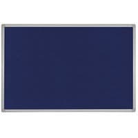 Image of Bi-Office Aluminium Trim Felt Notice Board 900x600mm Blue FB0743186