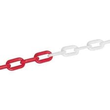 Image of Fixman 6mm x 5m Strong Lightweight Weatherproof Plastic Chain Red/White - 615292