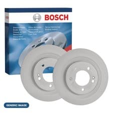 Image of 2x BOSCH 0986479594 Brake Disc Front 257.7mm Outer Diameter Fits Honda Jazz