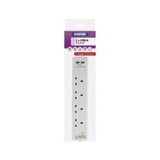 Image of 4 GANG 2M SURGE PROTECT EXTENSION LEAD WITH 2 USB PORTS STATUS