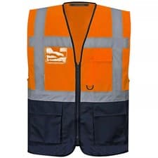 Image of Hi Vis Viz Vest High Visibility Executive Vest Waistcoat Phone & ID Pockets UK