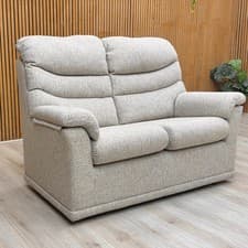 Image of Furniture Village G Plan ‘Malvern’ 2 Seater Sofa Taupe Woven Upholstered Fabric