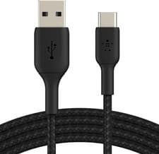 Image of Belkin Boostcharge Braided USB C Charger Cable, USB-C to USB-A Cable, USB Type C
