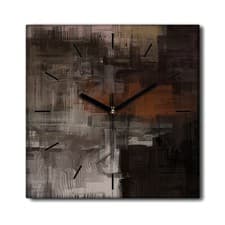 Image of Silent Clock Canvas Wall Art Expressive handmade painting abstract 30x30