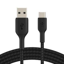 Image of Belkin BoostCharge Braided Type-C (USB-C) To USB-A Charging Cable 1M - Black