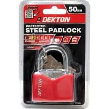 Image of Protected Security Padlock Steel Shackle 3 Keys 25 30 40 Or 50mm Lock DT70210