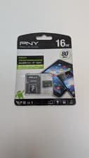 Image of PNY 16GB Micro SD SDHC Card + Adapter for Smart Phones Tablets
