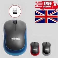 Image of Logitech M185 Wireless Optical Mouse + USB Receiver Fit Compact PC Laptop Mouse