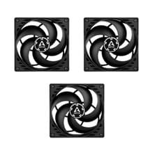 Image of 3 x Pack of Arctic P14 PWM PST 14cm 140mm Pressure Optimised 4pin PWM PST Fans