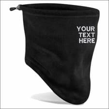 Image of Beechfield Embroidered Recycled Thermal Fleece Snood Winter Neck Warmer Scarf