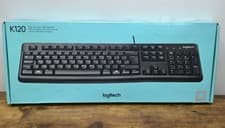 Image of Logitech K120 USB Wired Keyboard Plug & Play Low Profile Spill Resistant New