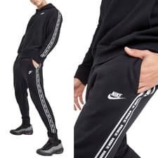 Image of Nike Tracksuit Mens Black Fleece Set Hoodie Joggers Sweatpants Hoody Bottoms New