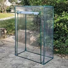 Image of Tomato Greenhouse Reinforced Frame & Cover Outdoor Garden Plant Grow Green House