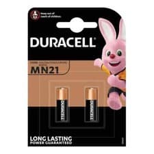 Image of Duracell Specialty Alkaline MN21 Battery 12V, pack of 2 ( A23/23A/V23GA/ LRV08 )