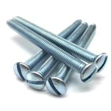 Image of M3.5 x 40MM SILVER ELECTRICAL SOCKET SCREWS PLUG SOCKET OUTLET ELECTRICAL SCREW