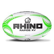 Image of Rhino Rapide XV Rugby Training Rugby Ball White (Size 3 - 5)