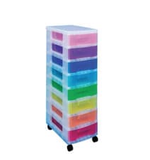 Image of Really Useful 8 Drawer Multicoloured Tower Storage Unit - FREE NEXT DAY DELIVERY