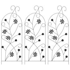 Image of Garden Fence Steel Modern Barrier Outdoor Climbing Plant Support Decor vidaXL