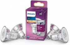Image of Philips GU10 LED Light Bulb 4.6W 355 Lumens Warm White 2700K 36° Beam 4 Pack