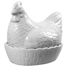 Image of Mason Cash Earthenware Cream Hen Egg Nest Holder Rack Kitchen Storage Display
