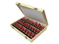 Image of Faithfull 1/2in TCT Router Bit Set, 35 Piece