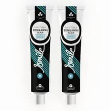 Image of 2x Ben & Anna Natural Black Charcoal Whitening Toothpaste Tube 75ml Vegan