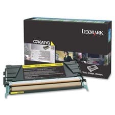 Image of Genuine Lexmark C746A1YG Yellow Toner Cartridge Open