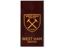 Image of West Ham United Jaquard Knit Towel 75cm x 150cm WHUFC Official Merchandise Gift