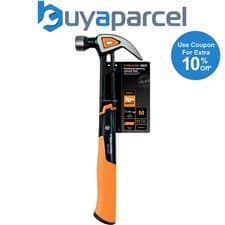 Image of Fiskars 1027202 Anti Shock IsoCore Finishing Hammer 16oz Curved Claw FSK1027202