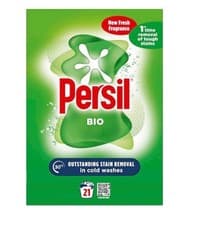 Image of Persil Bio Washing Powder 100% recyclable pack for stain removal first4x 1.05 kg