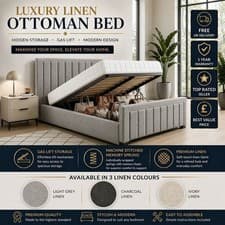 Image of OTTOMAN STORAGE BED PANEL PLUSH VELVET UPHOLSTERED BED FRAME DOUBLE & KING SIZE