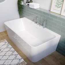 Image of Freestanding Double Ended Back to Wall Bath 1500 x 740mm - Oslo OSLO1500