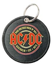Image of AC/DC Keyring Keychain Est 1973 Patch Band Logo new Official Black One Size