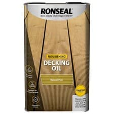 Image of Ronseal Nourishing Solvent Based Natural Pine Decking Oil 5L