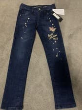 Image of Girls Guess Denim Jeans Age 6 Skinny Fit Brand New With Tags Rrp£39
