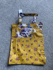 Image of Cath Kidston Mustard Floral Zip Tote Bag BNWT