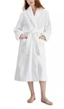 Image of $160 Hotel Collection Turkish Cotton Bath Robe Shawl Collar S/M White