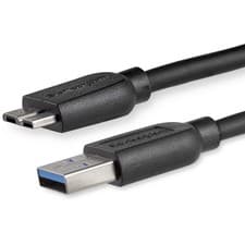 Image of StarTech.com 2m 6ft Slim USB 3.0 A to Micro B Cable M/M - Mobile Charge Sync USB