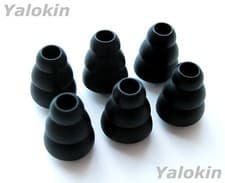 Image of 6pcs Eartips for Anker Soundcore Life P3i P2 Dot 2 - Small Black Triple Flange