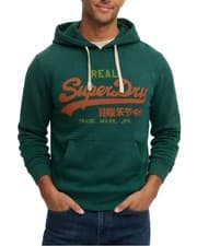 Image of Superdry Vintage Logo Classic Hoodie Varsity Green