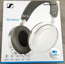 Image of SENNHEISER Momentum 4 Wireless Bluetooth Noise-Cancelling Headphones - White