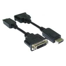 Image of DisplayPort (Male) to DVI (Female) Leaded Adapter
