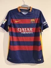Image of FC Barcelona 2015/16 Home Shirt - (158–170cm / 13–15 yrs – Youth XL)