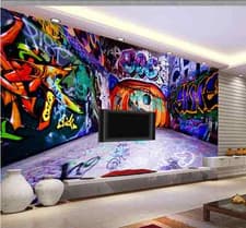 Image of 3D Graffiti street 2901 Paper Wall Print Decal Wall Wall Murals AJ WALLPAPER GB
