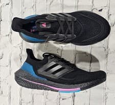 Image of Adidas Ultraboost 21 MEN 8 WOMEN 9 Black Blue Pink FZ1921 Running Shoes Sneakers