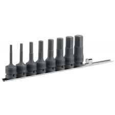 Image of Facom NSHM.J8 8 Piece 1/2″ Drive Impact Hexagon Bit Socket Set 5-19mm